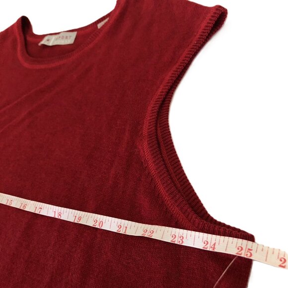 LT Sport Woman Silk Cashmere Red Sweater Vest Women Size 3X Crew Neck Pullover - Picture 6 of 12